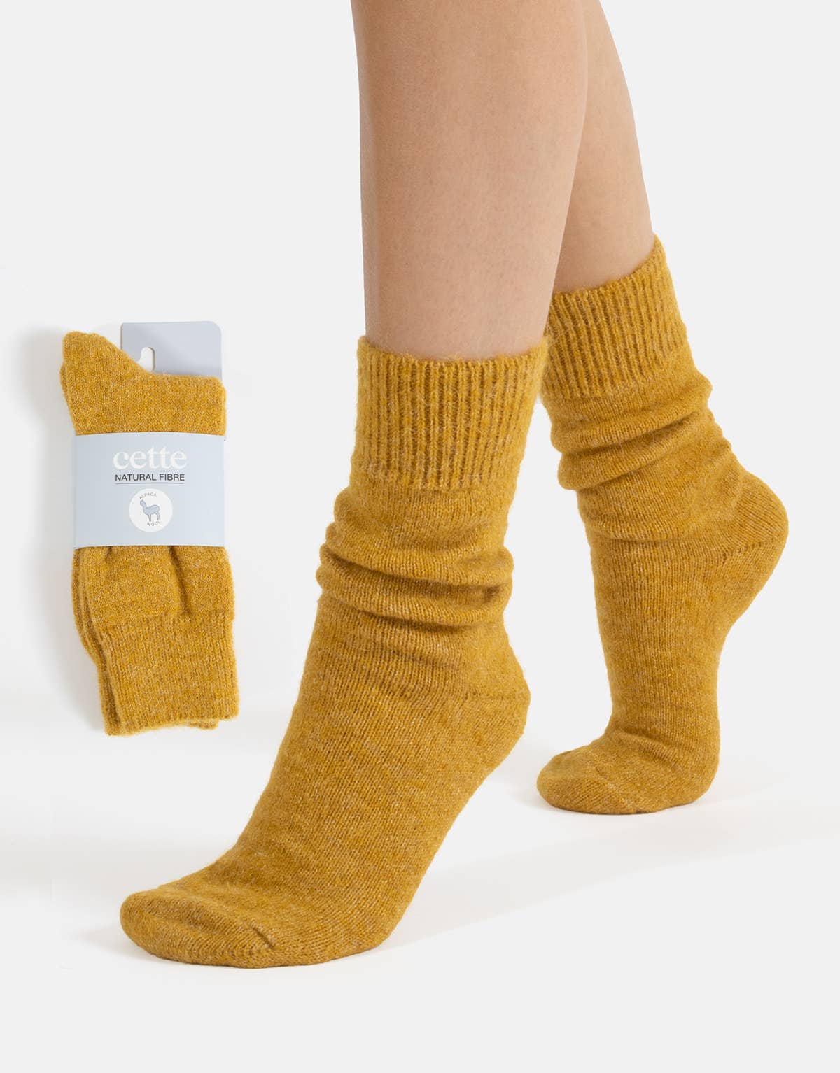 Alpakawollsocken Off-White Einheitsgröße 36-40