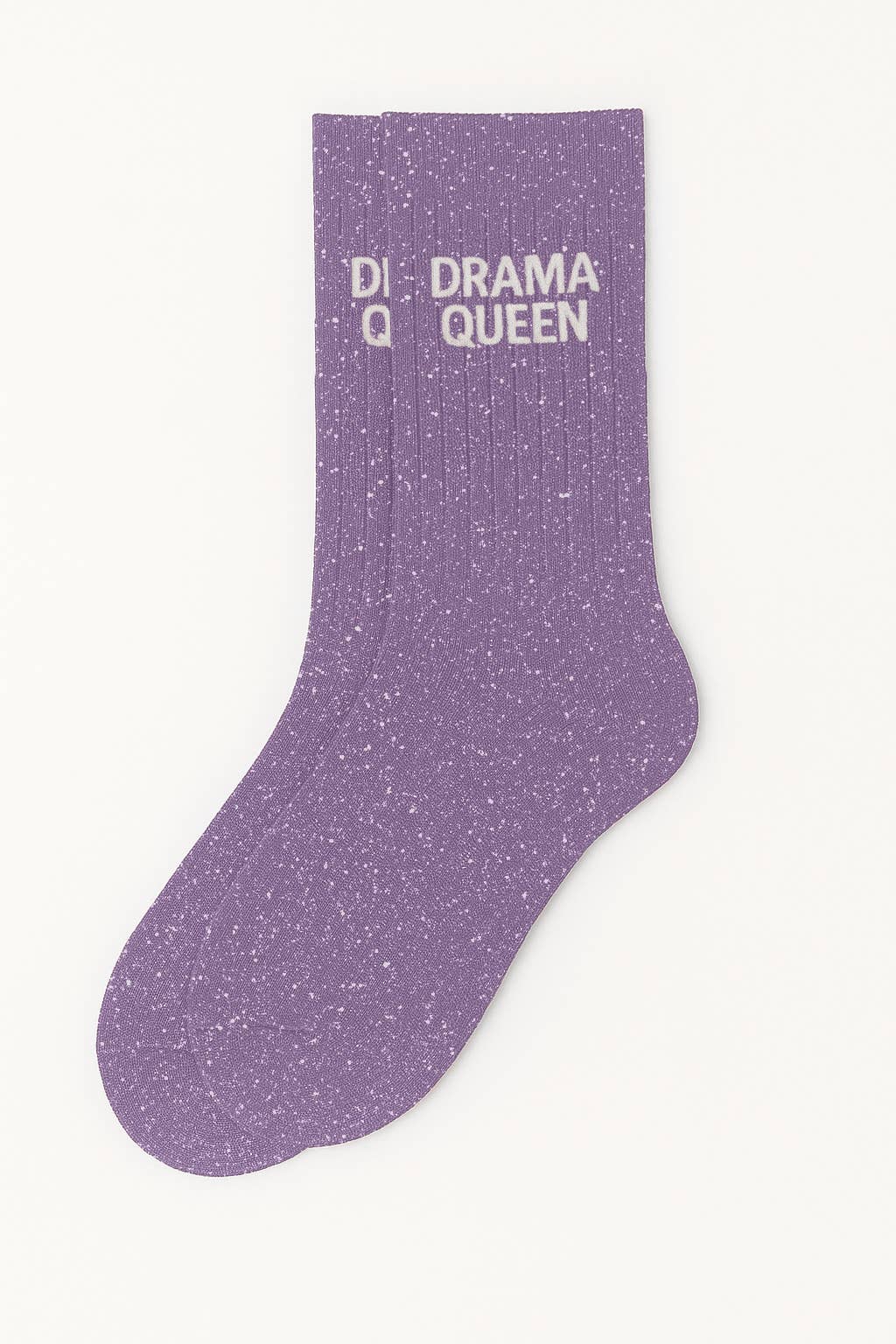 Drama Queen Glitzersocken Lila