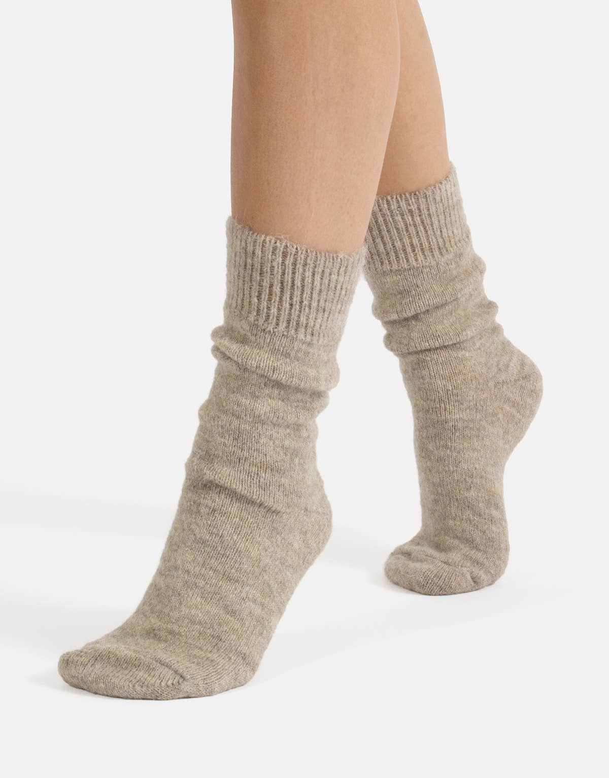 Alpakawollsocken Off-White Einheitsgröße 36-40