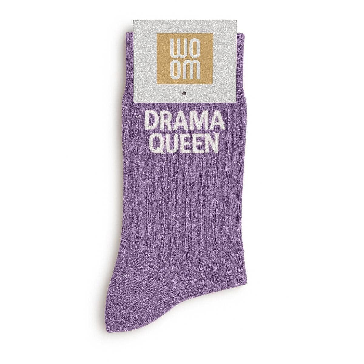 Drama Queen Glitzersocken Lila