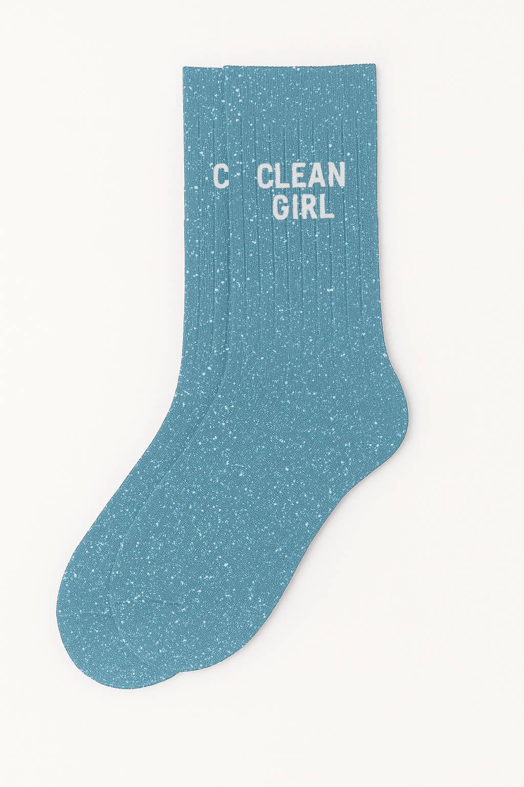Clean Girl Glitzersocken Türkis