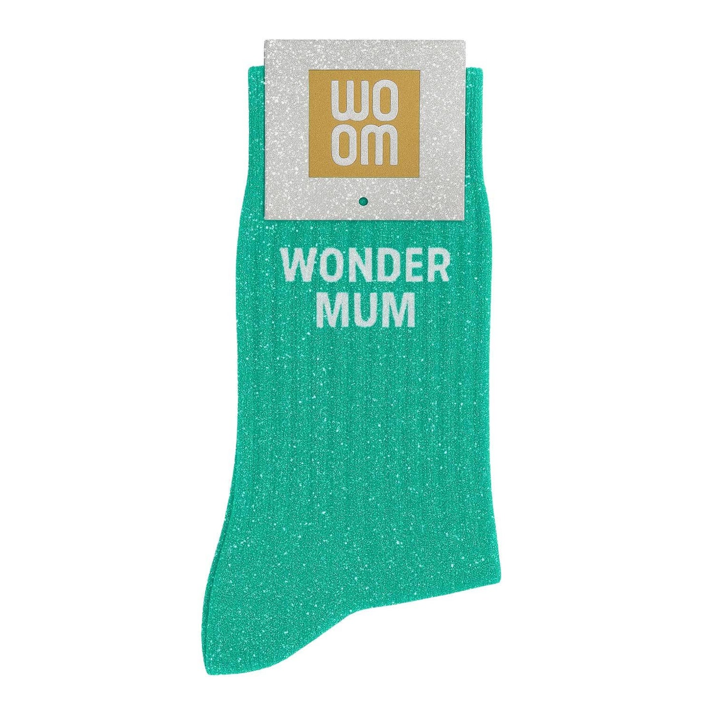 Wonder Mum Glitzersocken Grün