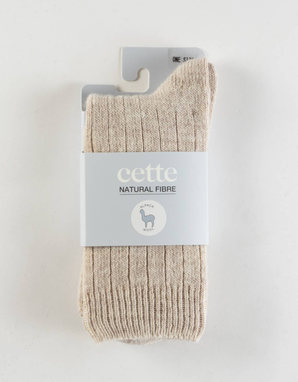 Alpakawollsocken mit Rippmuster Schokolade Einheitsgröße