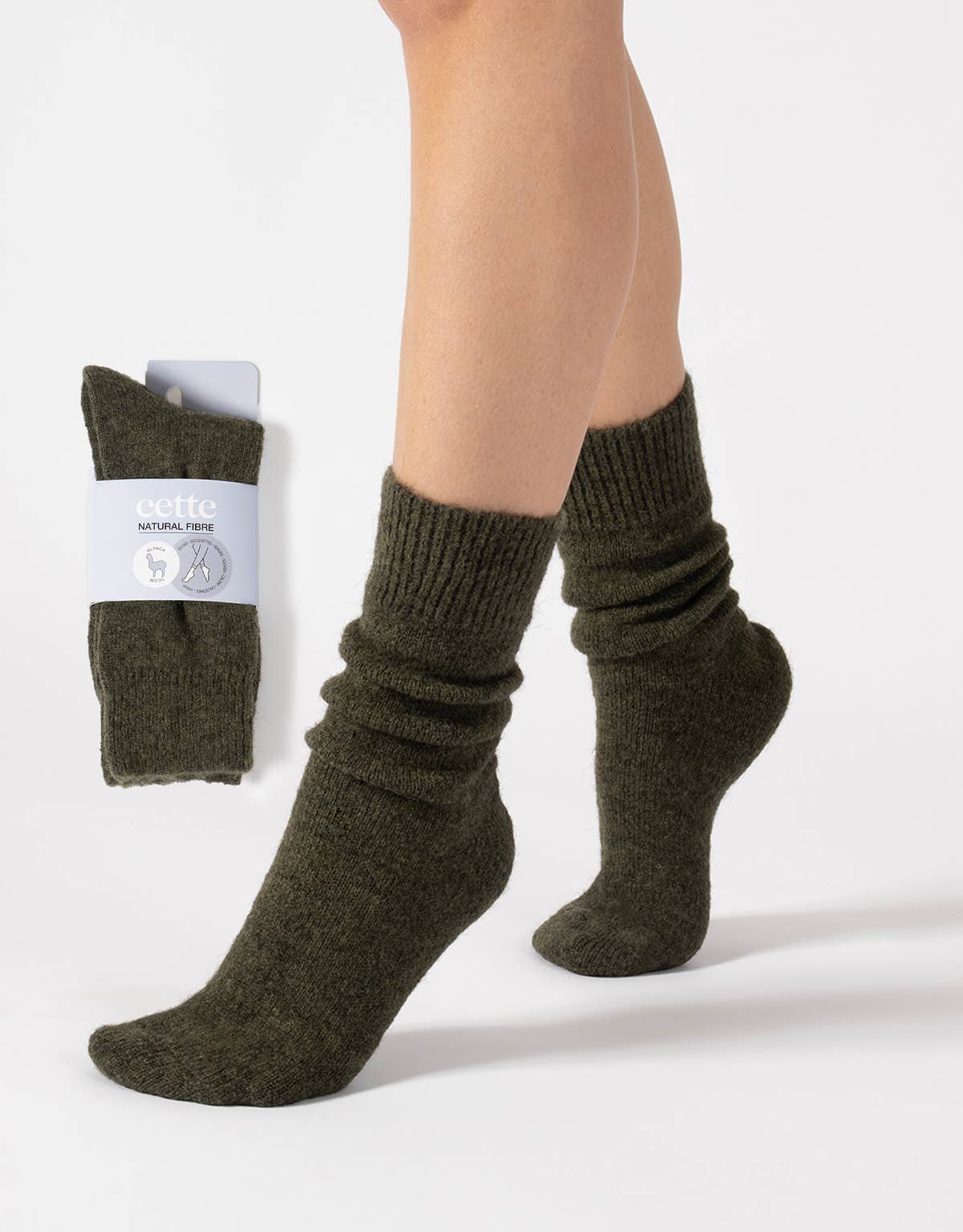 Alpakawollsocken Off-White Einheitsgröße 36-40