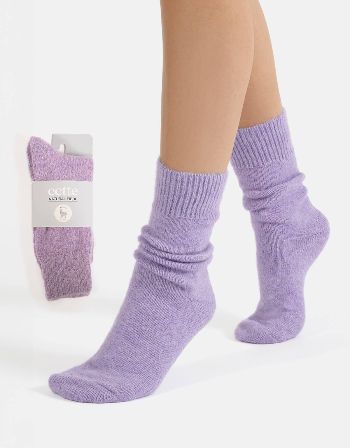 Alpakawollsocken Off-White Einheitsgröße 36-40