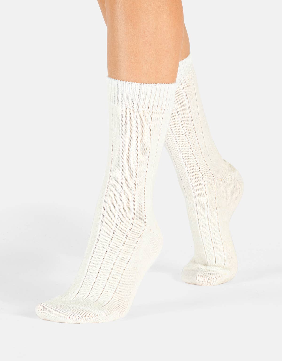 Alpakawollsocken mit Rippmuster Schokolade Einheitsgröße